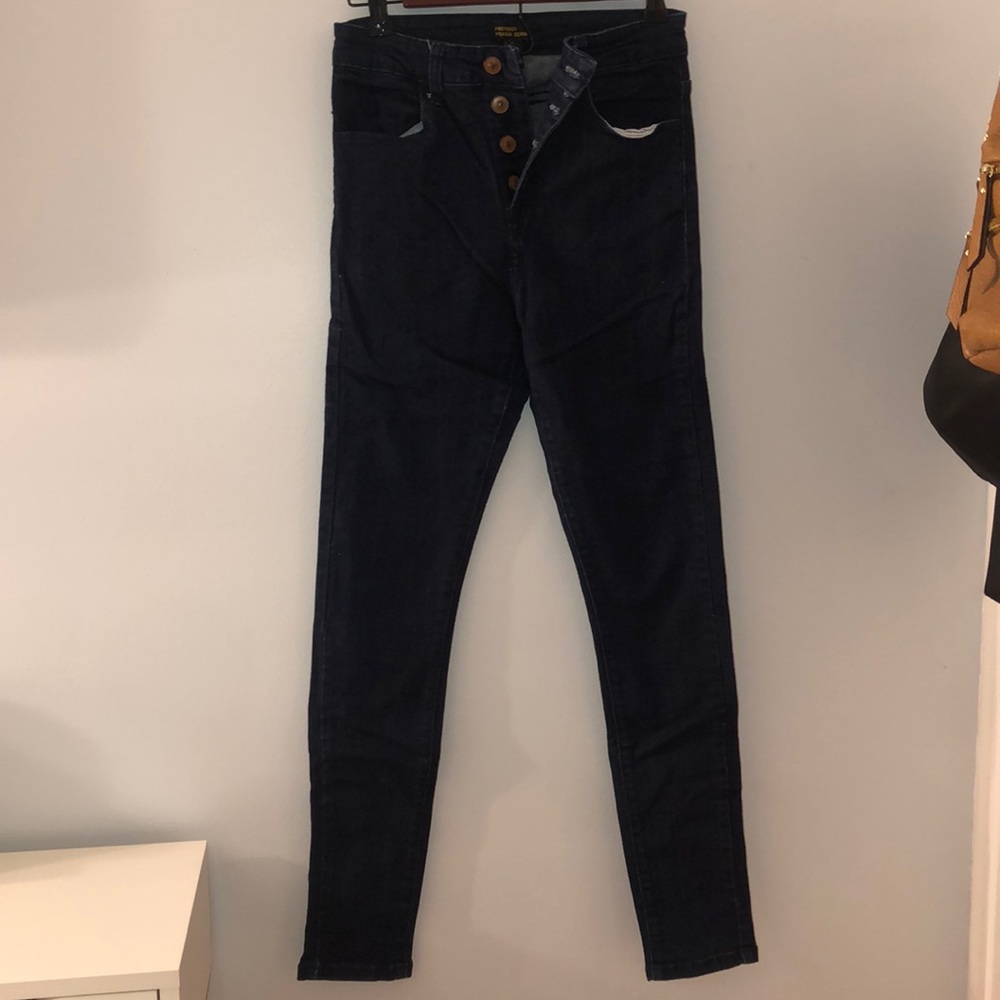 Dark blue jeans
